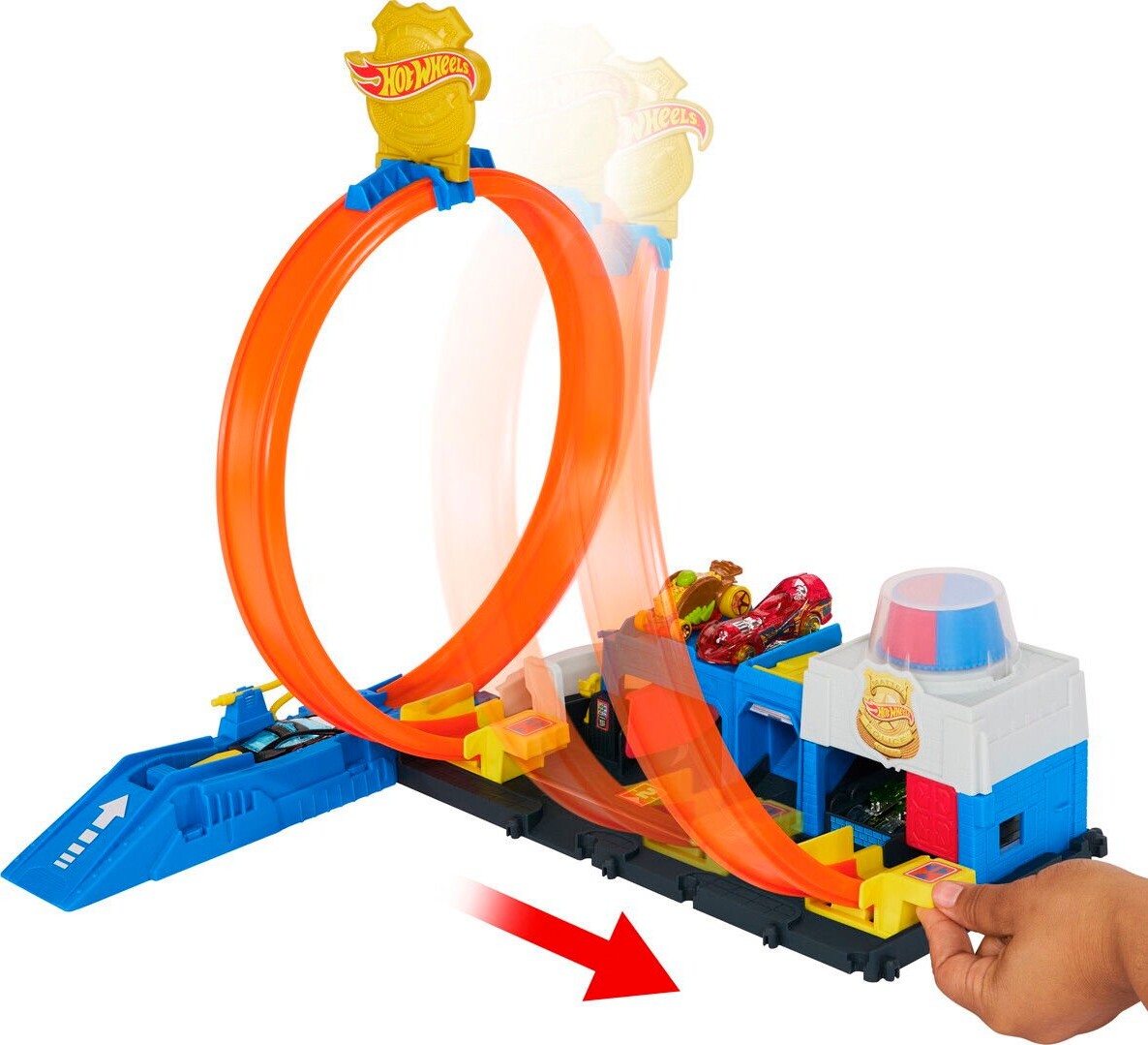 Hot Wheels - City Super Politistation Bane - Inkl Bil