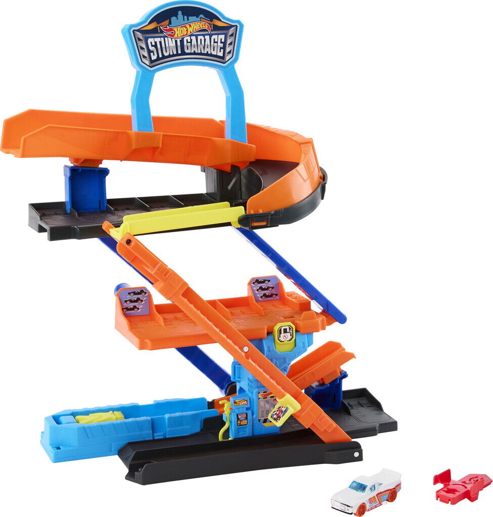 Hot Wheels - City Transforming Stunt Garage Legesæt - Mattel