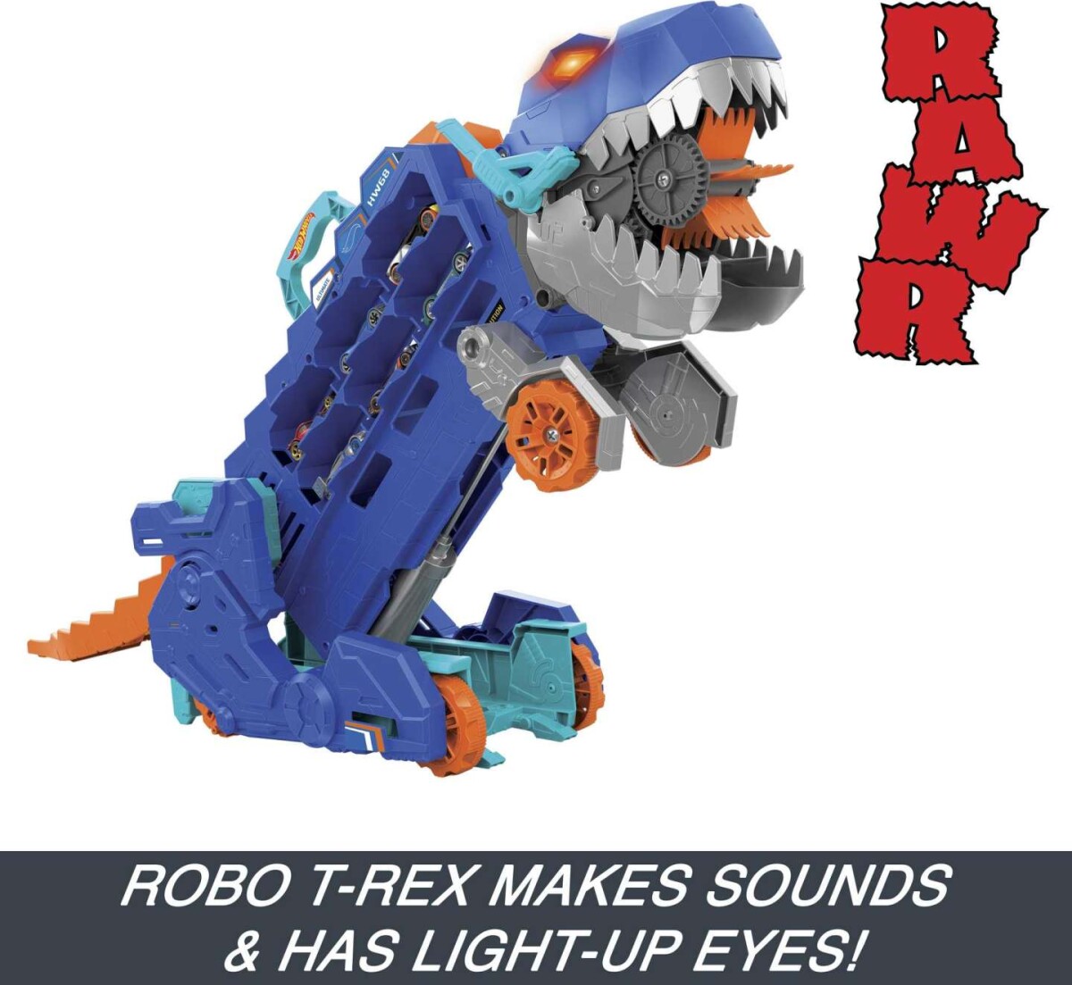 Hot Wheels - City - Ultimate T-Rex Dinosaur Transporter Og 2 Biler