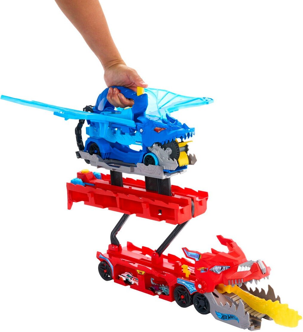 Hot Wheels - City Ultimate Dual Dragon Raceway Transporter Sæt