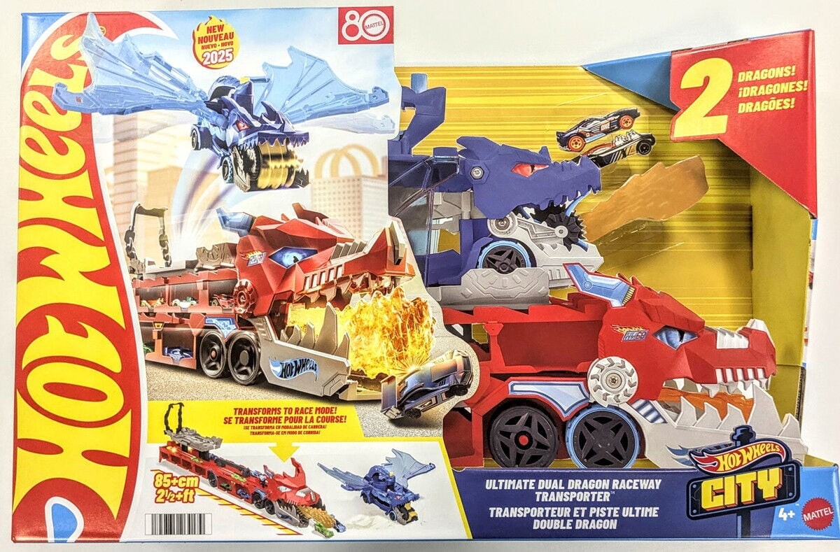 Hot Wheels - City Ultimate Dual Dragon Raceway Transporter Sæt
