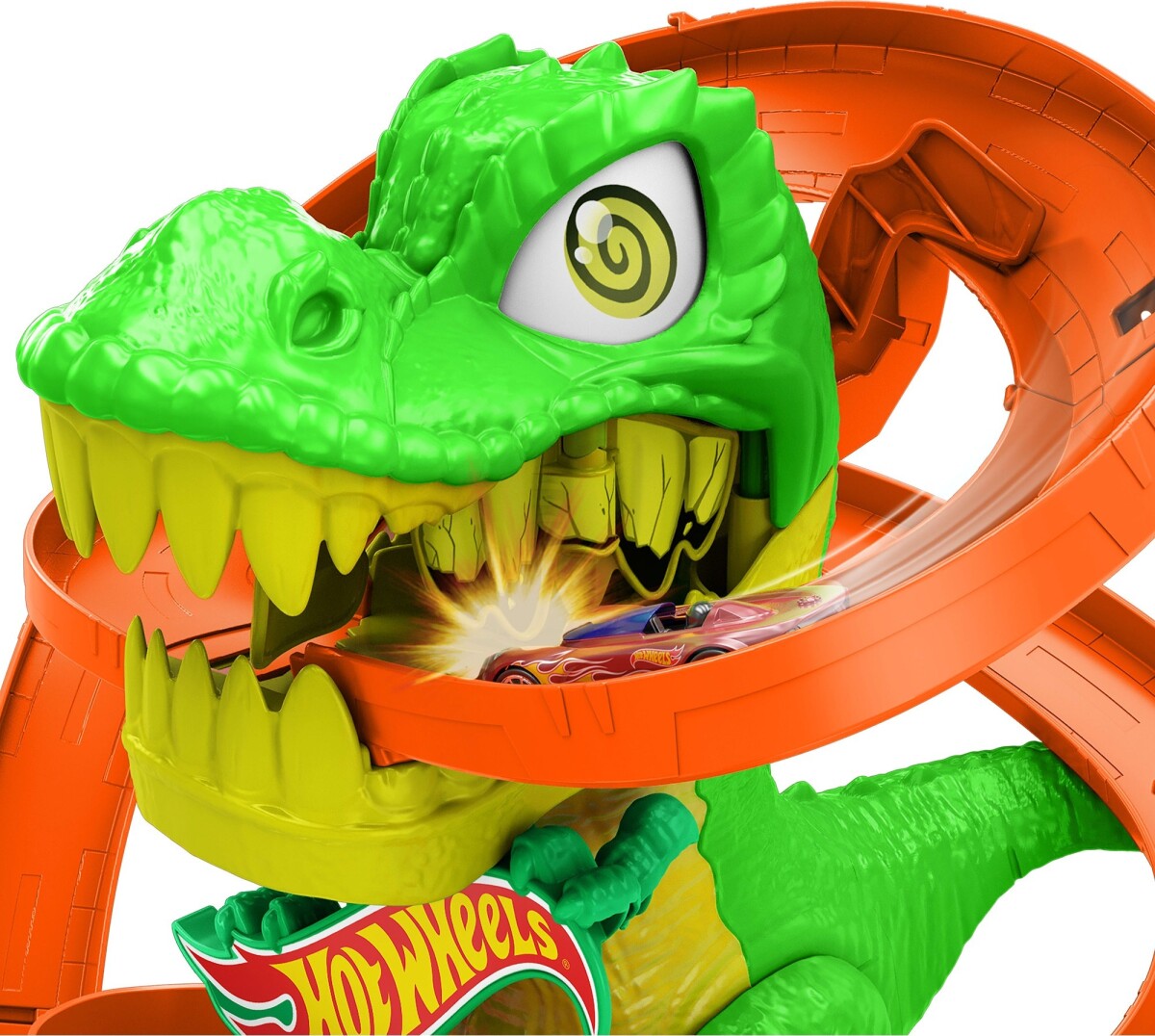 Hot Wheels - City T-Rex Blaze Battle Bane - Dinosaur Brandstation