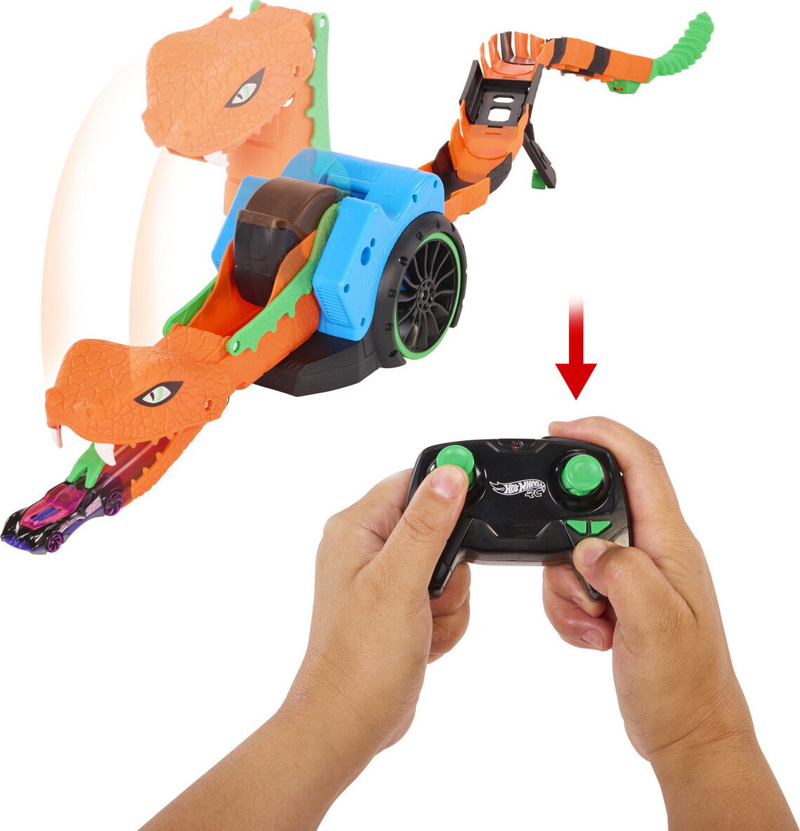 Hot Wheels - Slither N Strike - Rc Slange - Mattel Jgd11