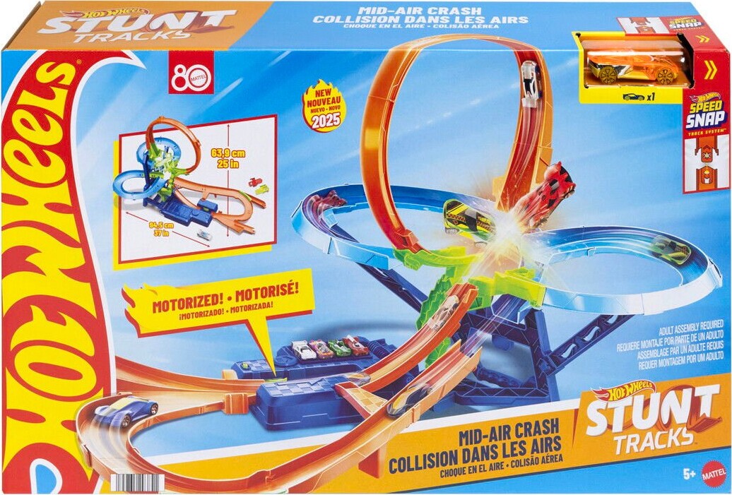 Hot Wheels - Stunt Tracks Mid-Air Crash - Bilbane Inkl 1 Bil
