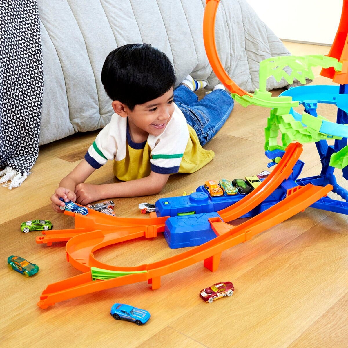 Hot Wheels - Stunt Tracks Mid-Air Crash - Bilbane Inkl 1 Bil
