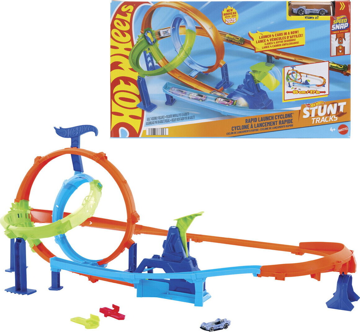 Hot Wheels - Rapid Launch Cyclone - Loop Bane - Stunt Tracks