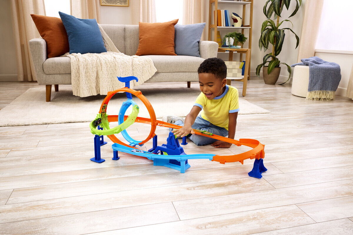 Hot Wheels - Rapid Launch Cyclone - Loop Bane - Stunt Tracks