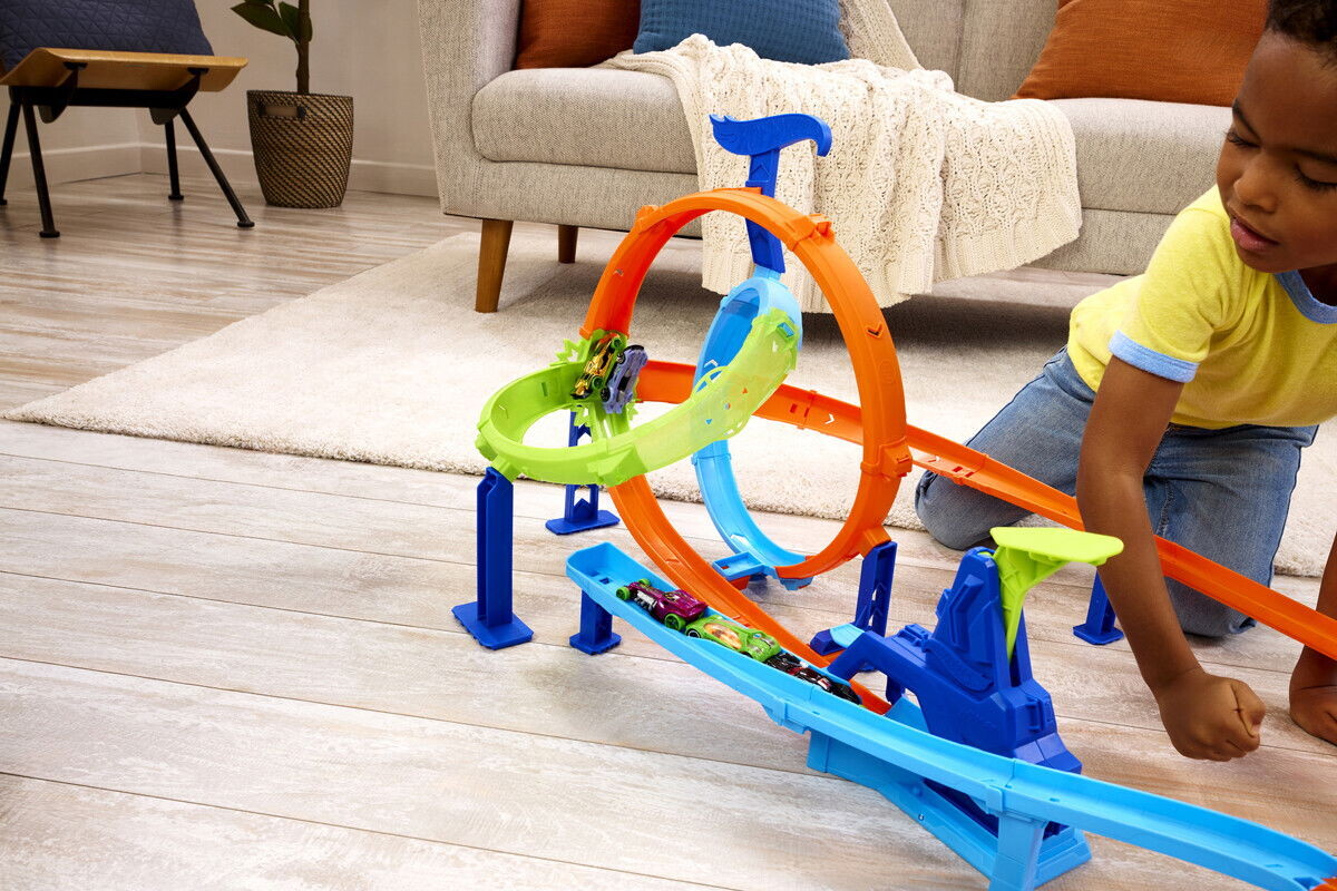 Hot Wheels - Rapid Launch Cyclone - Loop Bane - Stunt Tracks