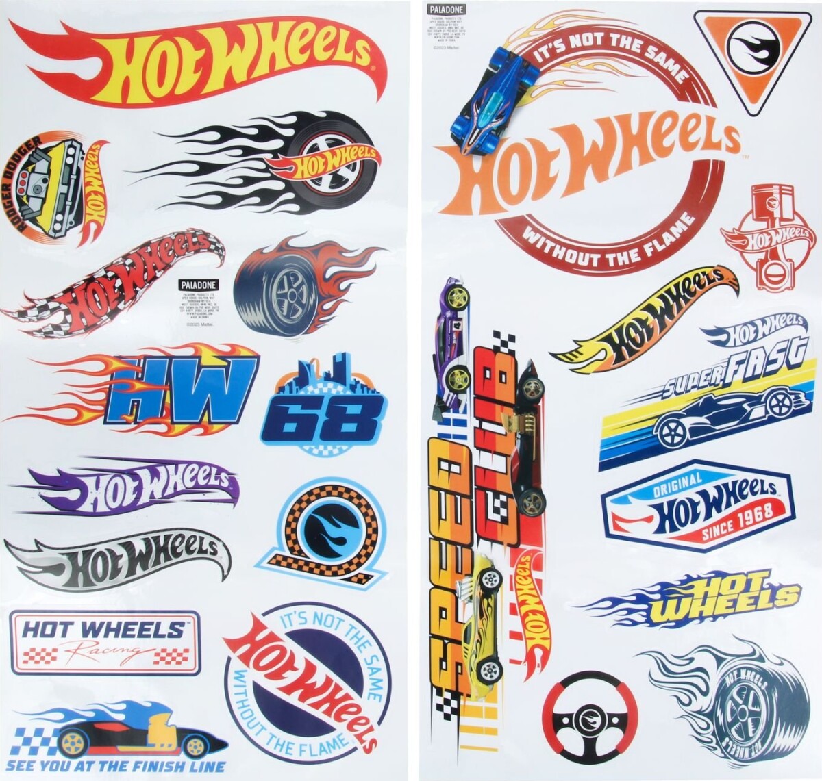 Hot Wheels - Vægklistermærker Til Børn
