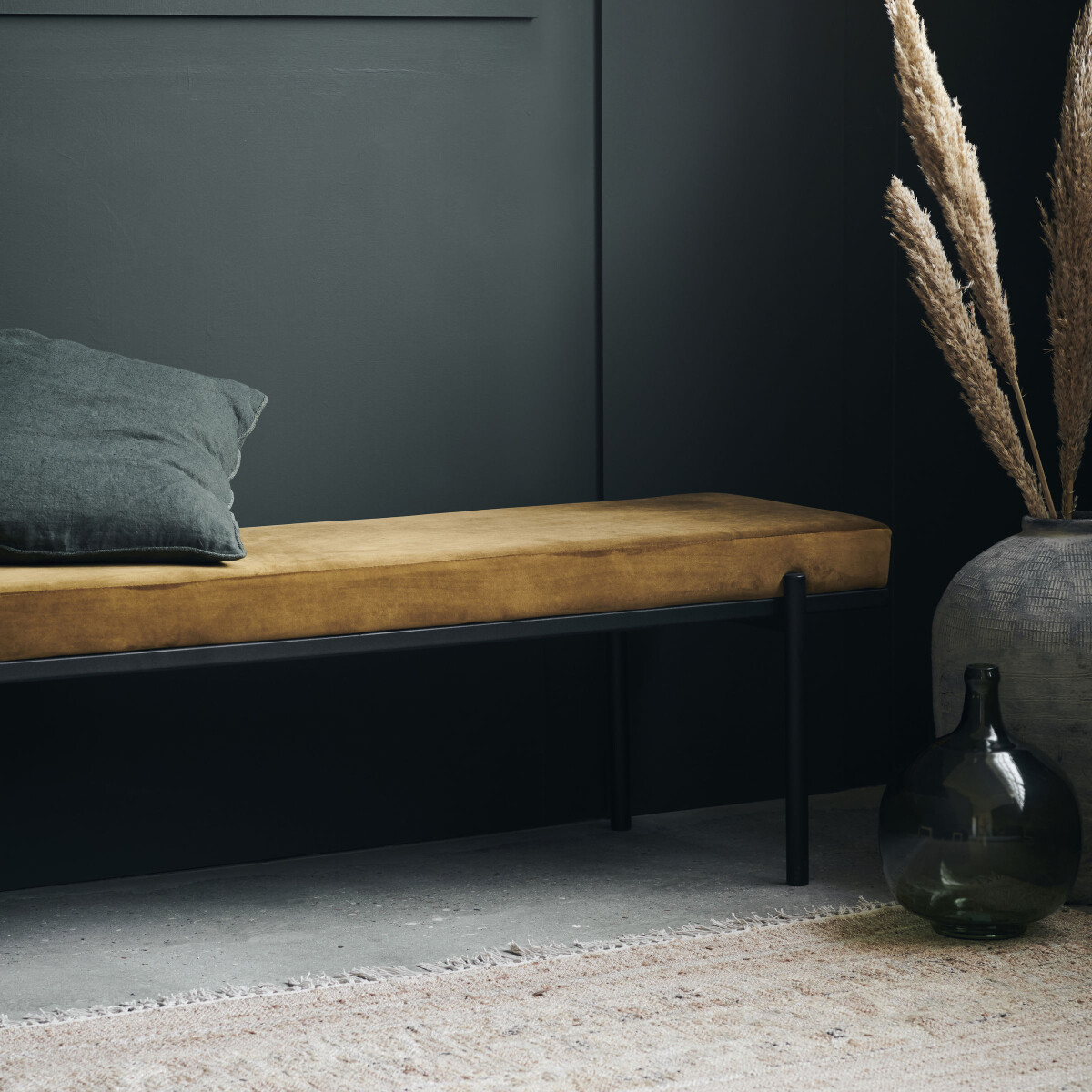 House Doctor - Bænk - Lao - Mørk Oliven - 40X160 Cm