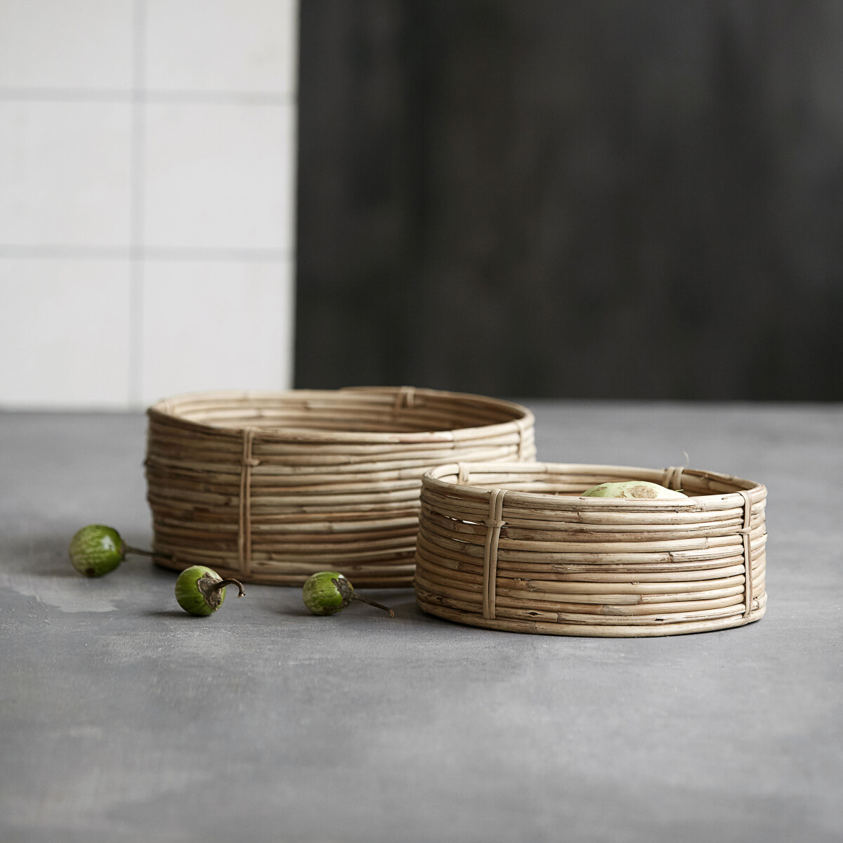 House Doctor - Bakker - Chaka - Bambus - Natur - Ø 32 40 Cm - 2 Stk