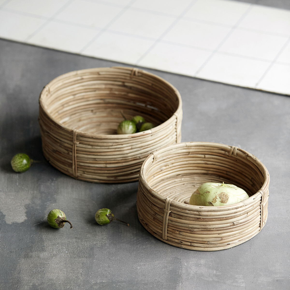 House Doctor - Bakker - Chaka - Bambus - Natur - Ø 32 40 Cm - 2 Stk