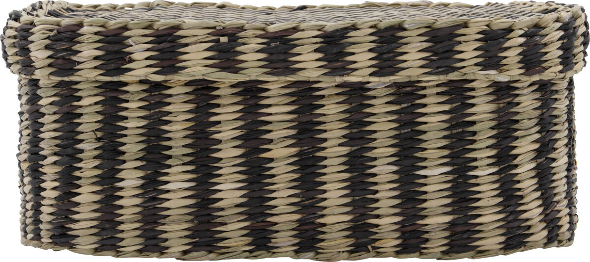 House Doctor - Opbevaringskurve Med Låg - Shoo - Brunstribet - 2 Stk