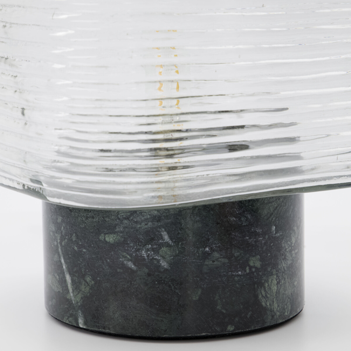 House Doctor - Bordlampe - Neat - Marmor - Grøn - H 20 5 Cm