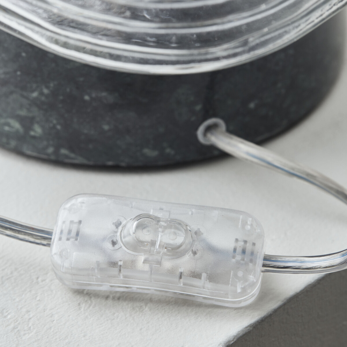 House Doctor - Bordlampe - Neat - Marmor - Grøn - H 20 5 Cm