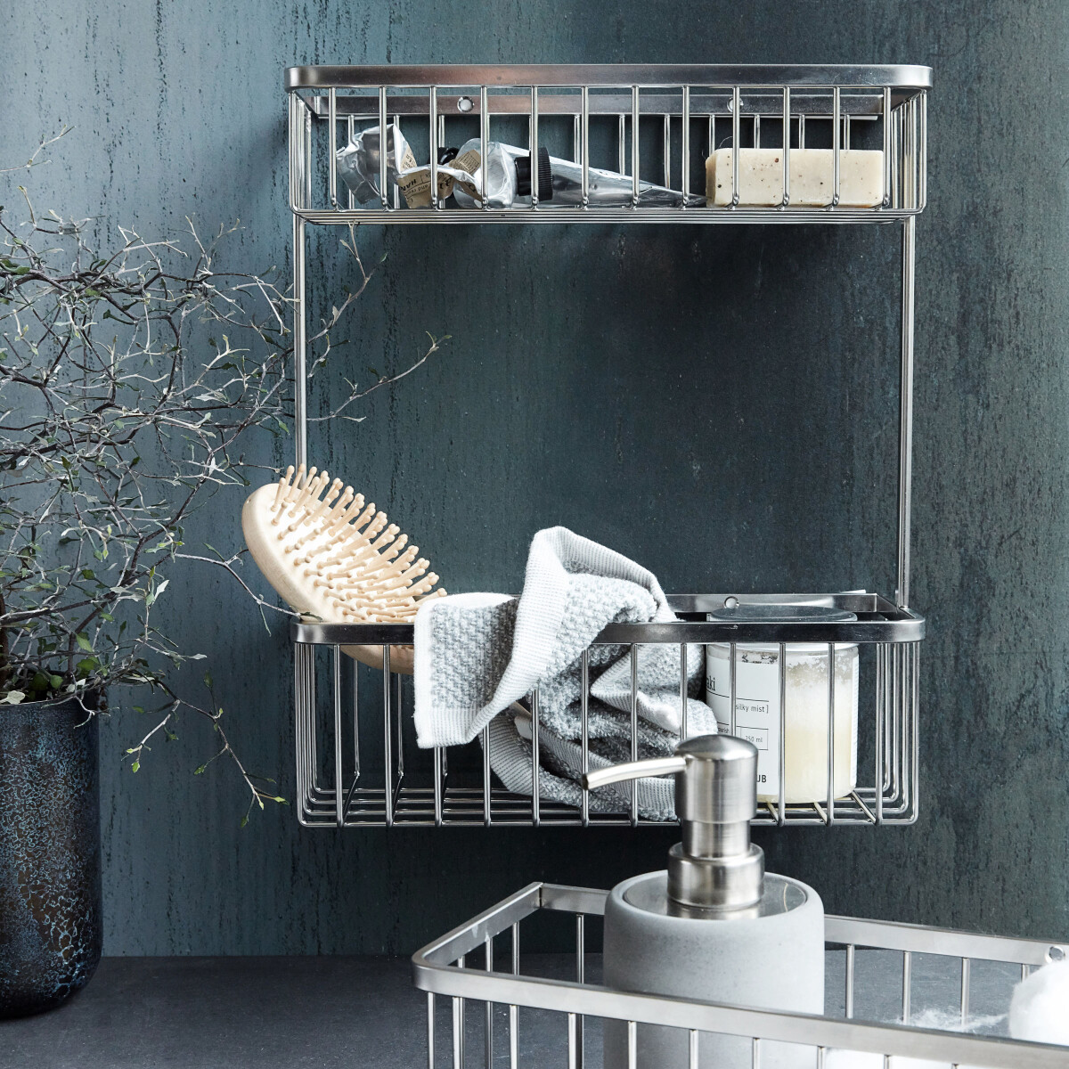 House Doctor - Badeværelseshylde - Bath - Double - Sølv Finish