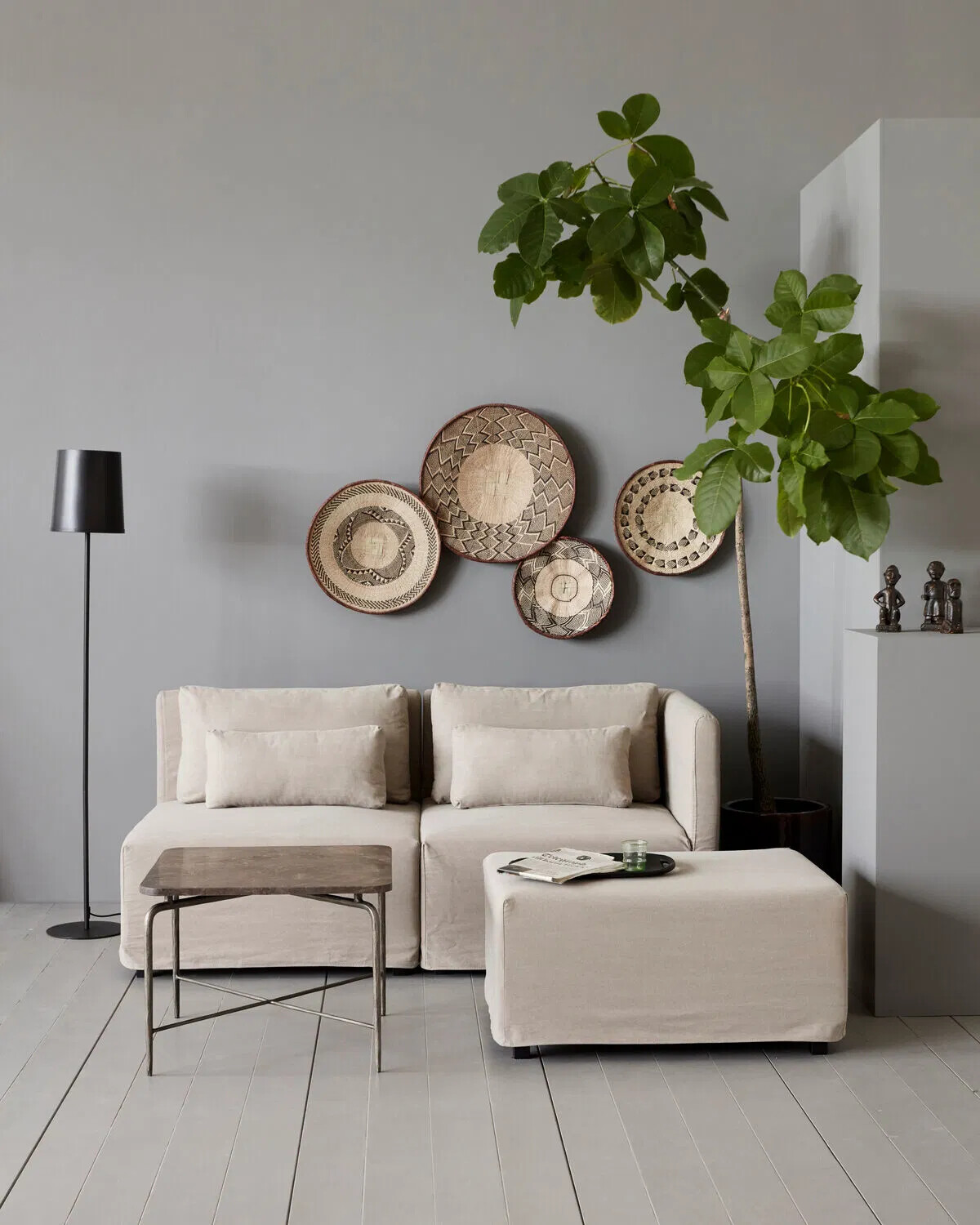 House Doctor - Vægdekoration - Tonga - Natur - Ø 55 Cm - Assorteret