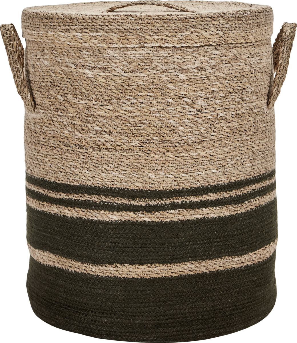 House Doctor - Vasketøjskurve Med Låg - Laundry - Army - 2 Stk