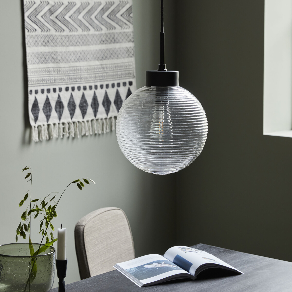 House Doctor - Pendel Lampe - Gaia - Klar - Ø 25 Cm