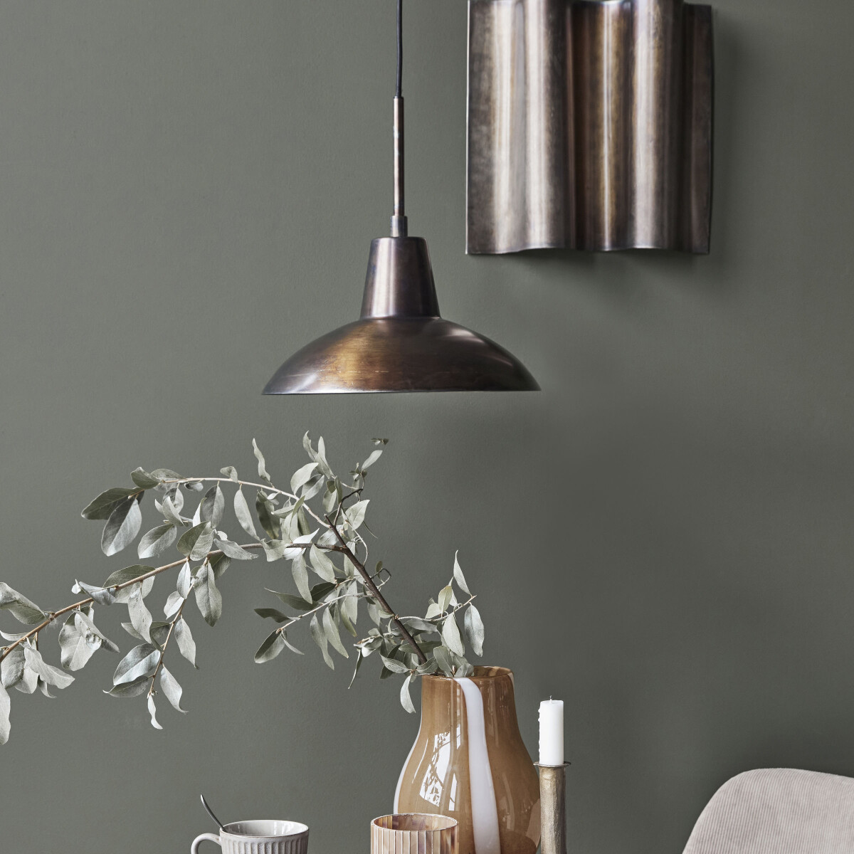 House Doctor - Pendel Lampe - Desk - Messing - Antik Brun - Ø 31 Cm