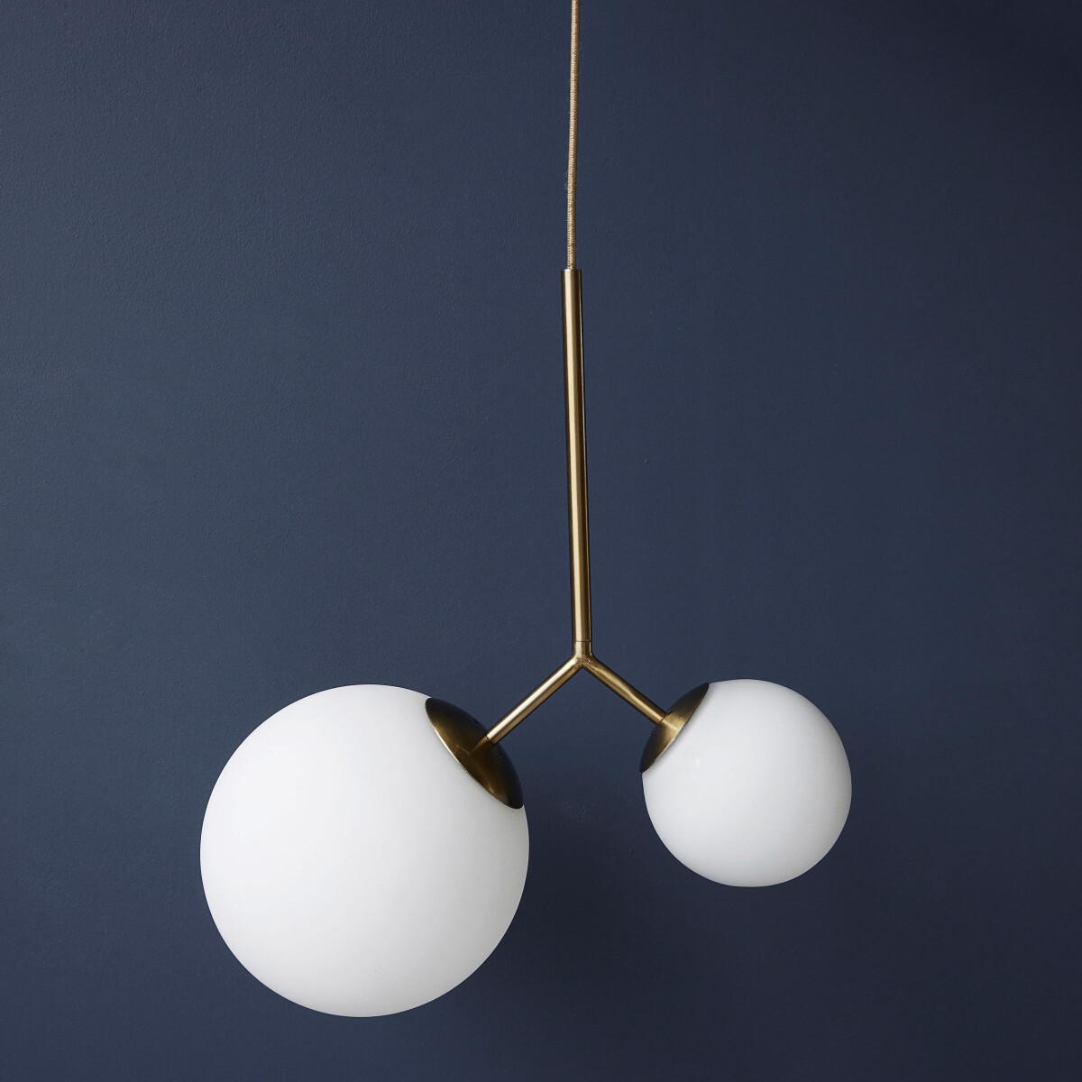 House Doctor - Pendel Lampe - Twice - Hvid - H 70 Cm