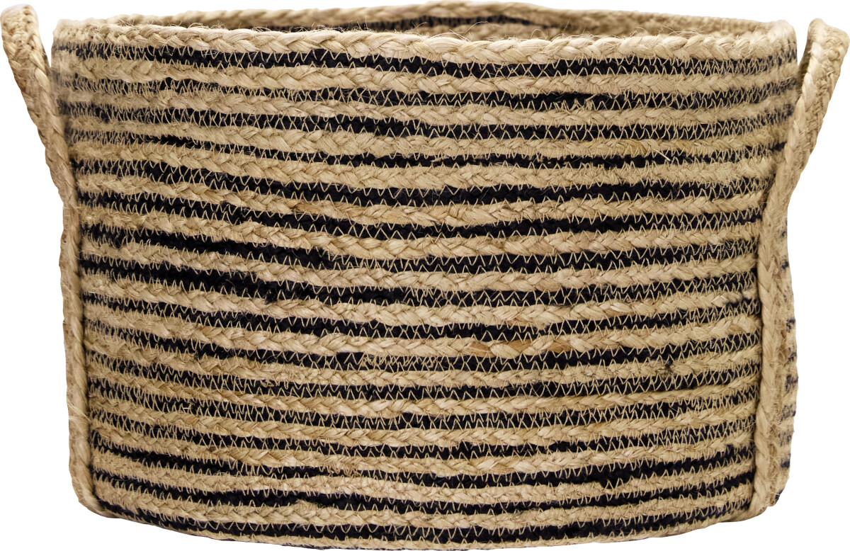 House Doctor - Kurve Til Opbevaring - Dungi - Natur Og Sort - 3 Stk