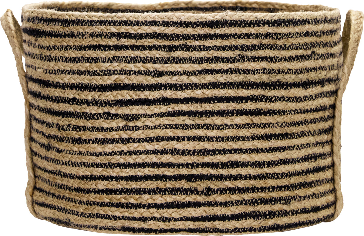 House Doctor - Kurve Til Opbevaring - Dungi - Natur Og Sort - 3 Stk