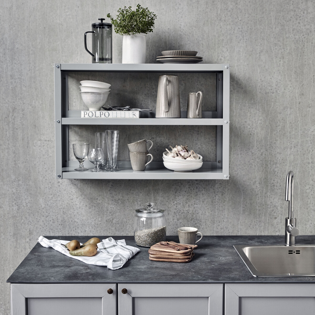 House Doctor - Vægreol - Use - Stål - Lysegrå - 53X80 Cm