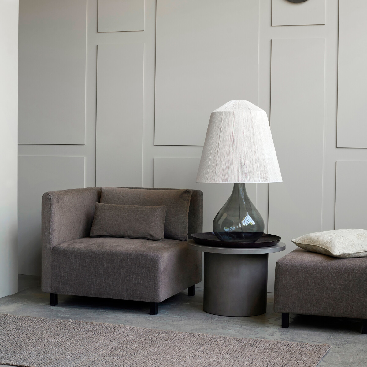 House Doctor - Sofa - Midtersektion - Hazel Night - Gråbrun - 44X85X85 Cm