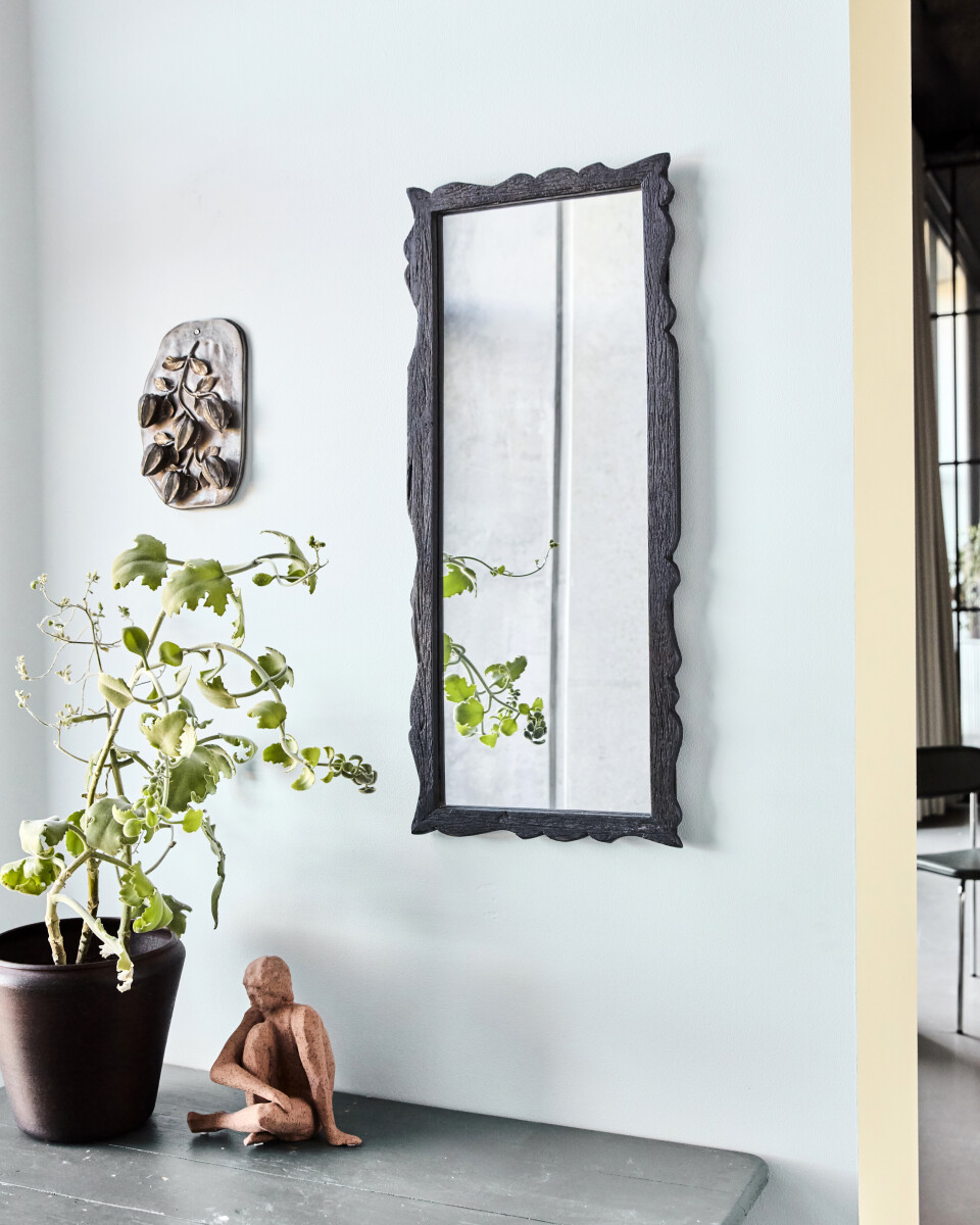 House Doctor - Spejl Til Væg - Hdcarve - Træ - Brun