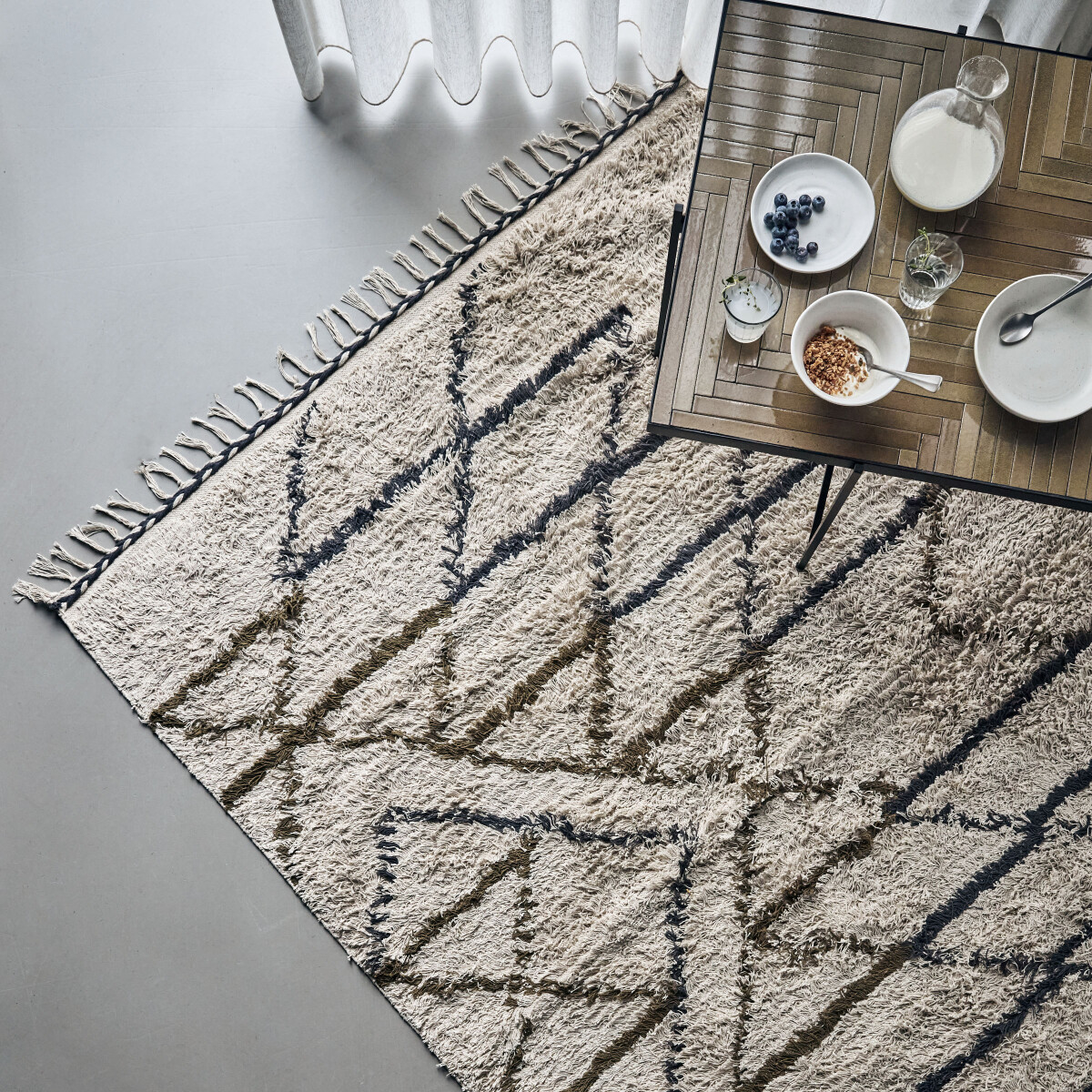 House Doctor - Gulvtæppe - Hdindi - Råhvid - 140X200 Cm