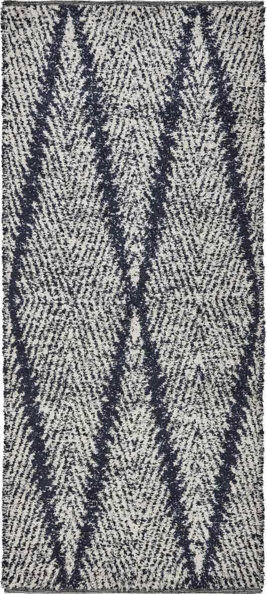House Doctor - Gulvtæppe - Kin - Sort Og Råhvid - 90X200 Cm
