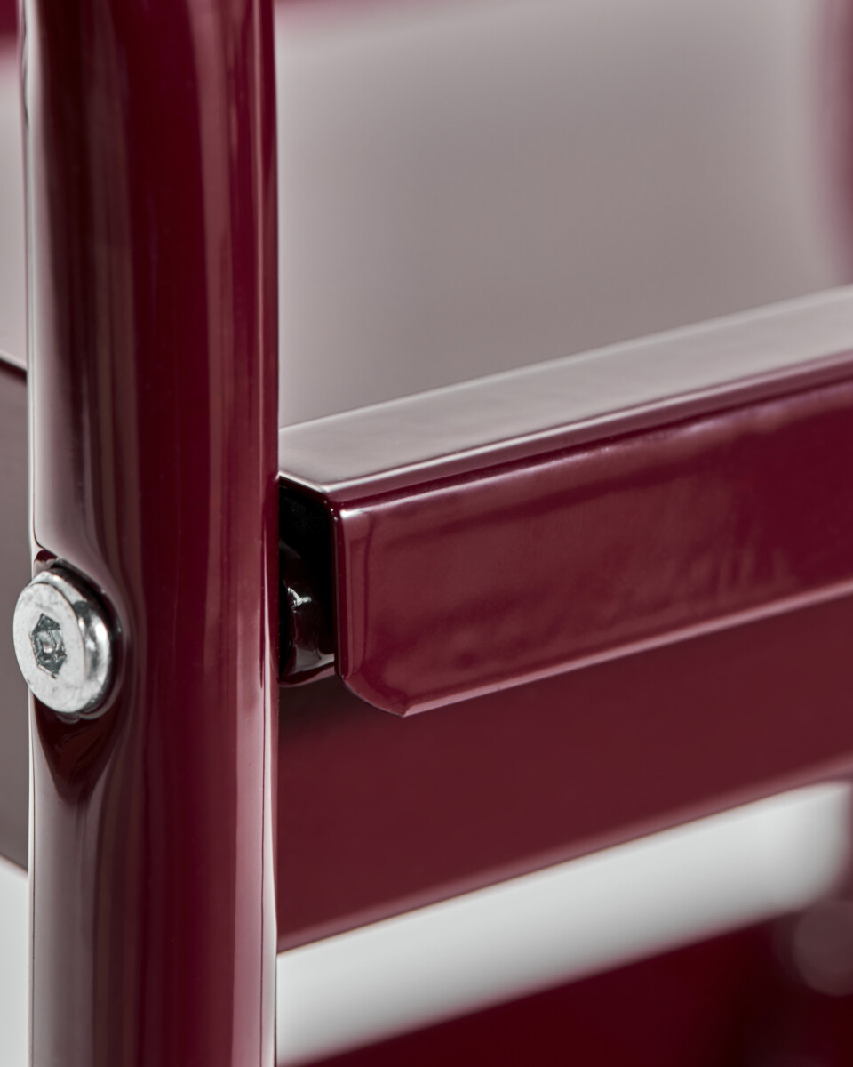 House Doctor - Rullevogn Med Hylder - Roll - Bordeaux - Stål