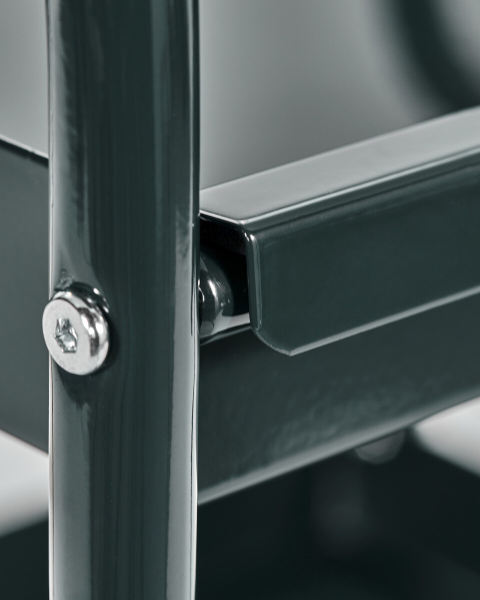 House Doctor - Rullevogn Med Hylder - Roll - Mørkegrøn - Stål