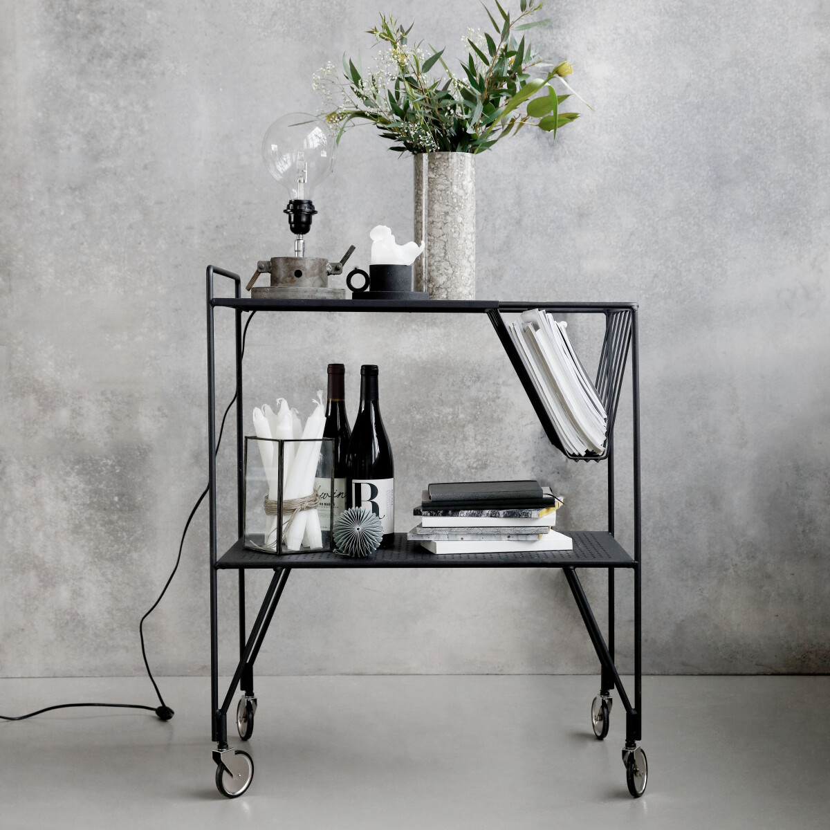 House Doctor - Rullebord - Use - Sort - 81X40X65 Cm
