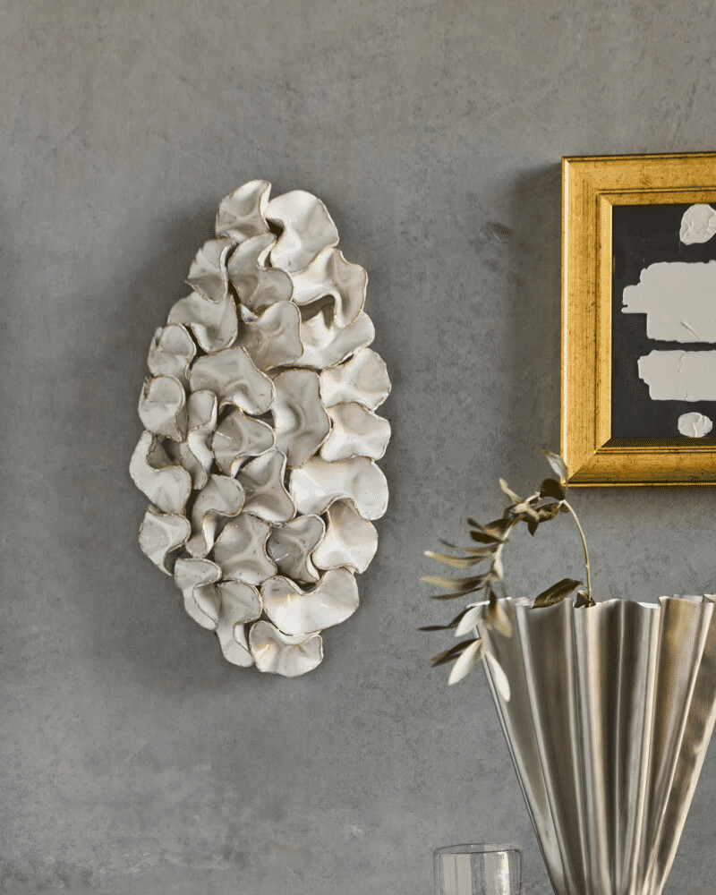 House Doctor - Vægkunst - Hdfold - Råhvid - 46X25X8 5 Cm