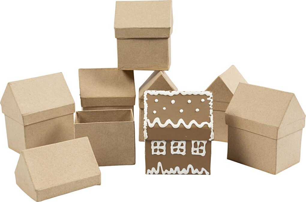 Hus - H 10 5 Cm - Str 6X8 5 Cm - 5X4 Stk