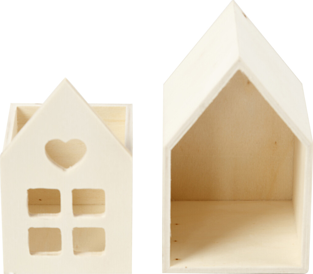 Hus Med Skuffe - H 10 8 Cm - D 6 8 Cm - 1 Stk