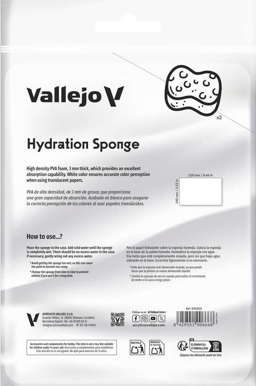 Vallejo - Påfyldningssvampe - Genanvendelig - 2 Stk - B90002