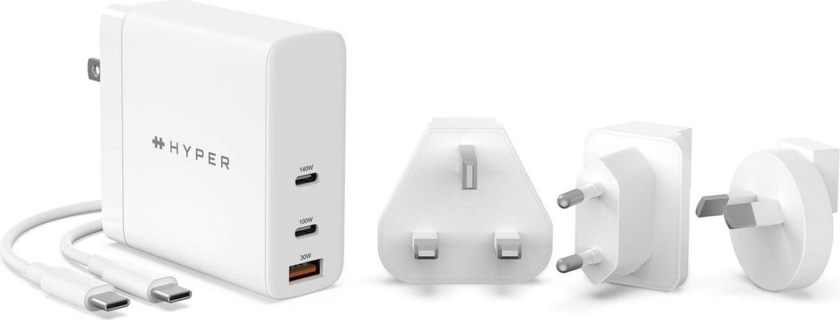 Hyper - 140W Pd 31 Usb-C Gan Charger With Adapters