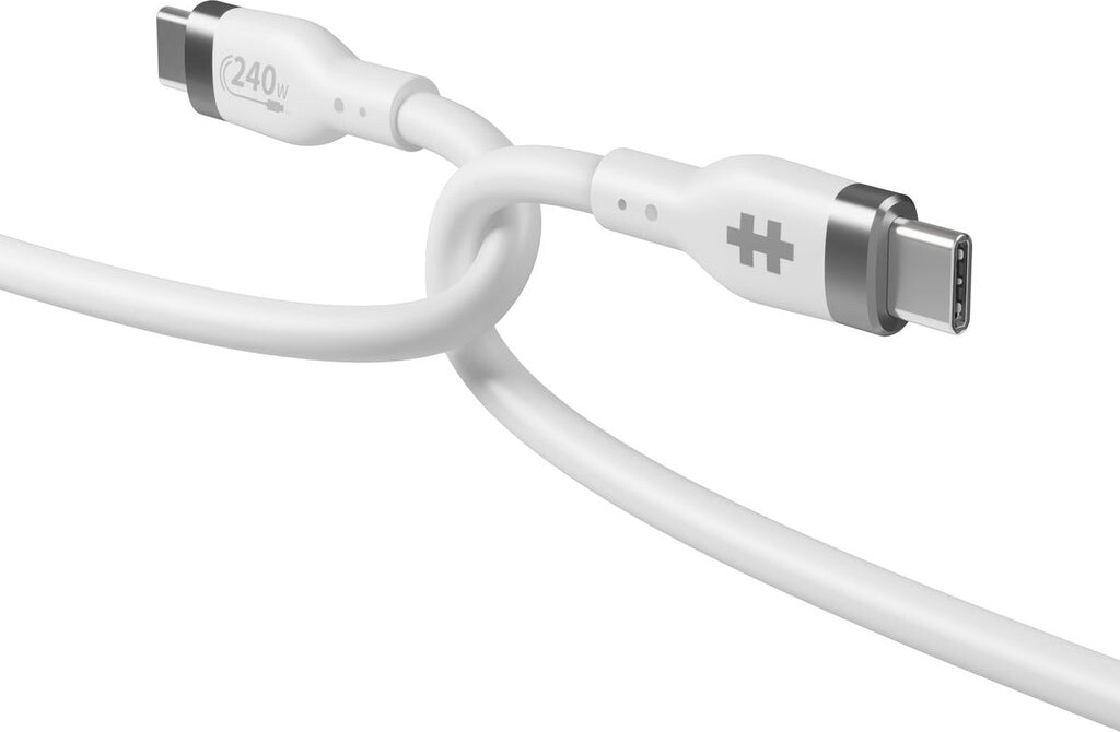 Hyper - Usb-C Kabel - 1M - Silikone - 240W - Hvid