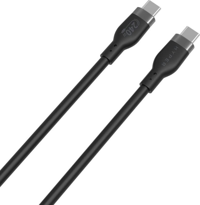 Hyper - Usb-C Kabel - 1M - Silikone - 240W - Sort
