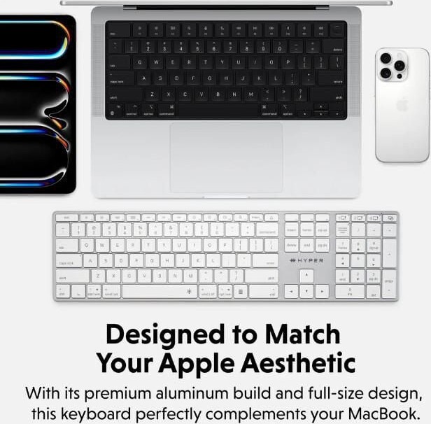 Hyper - Bluetooth 50 Wireless Keyboard Nordic Space Grey