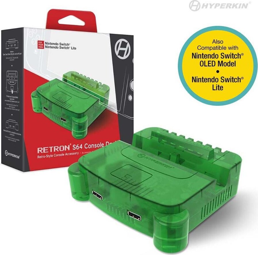 Hyperkin Retron S64 Console Dock- Switch Lime Green