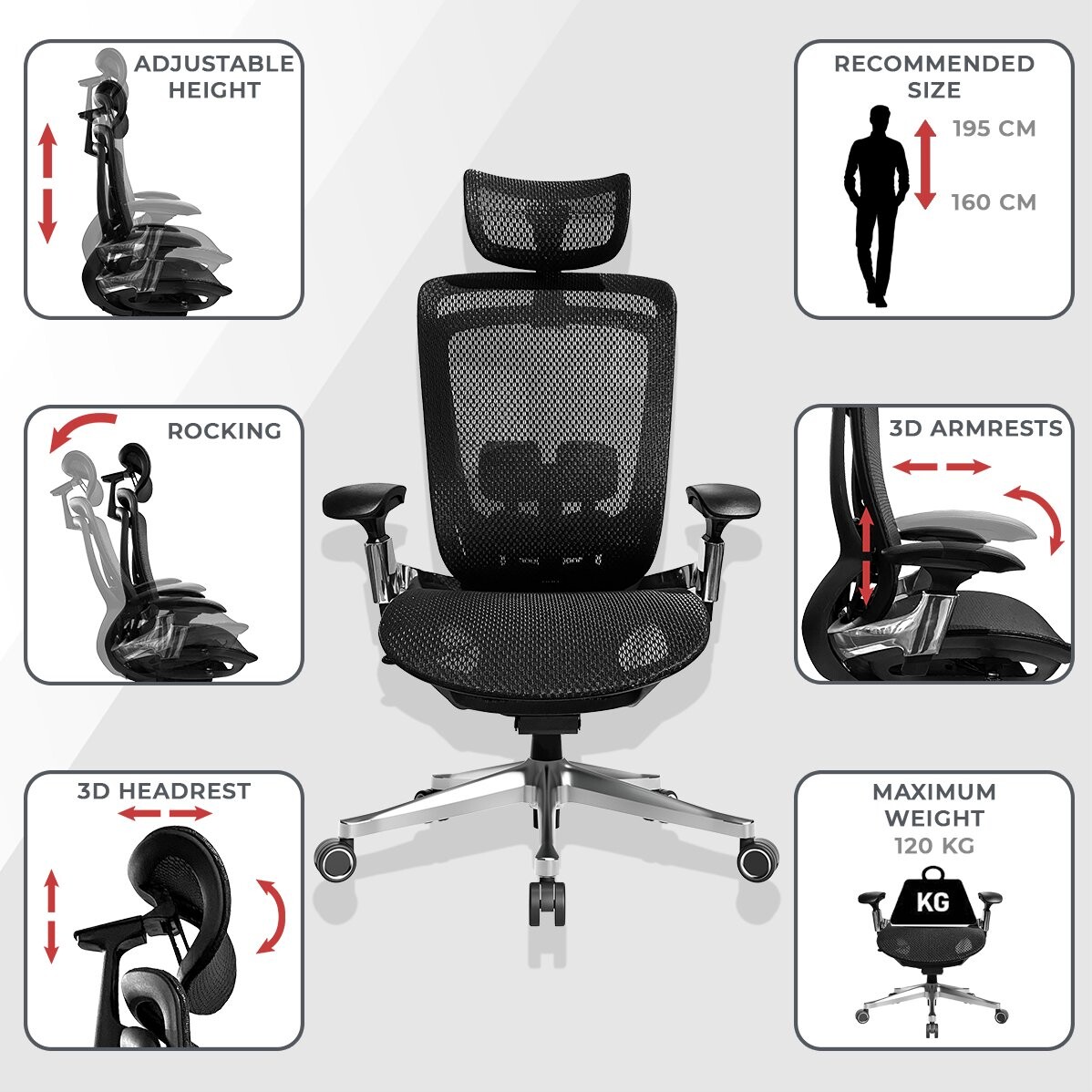 I-Care Excell Mesh Black