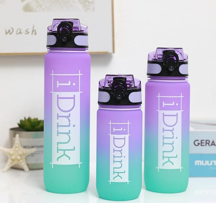 I-Drink - Tritan Bottle - 500 Ml Purple And Aquamarine