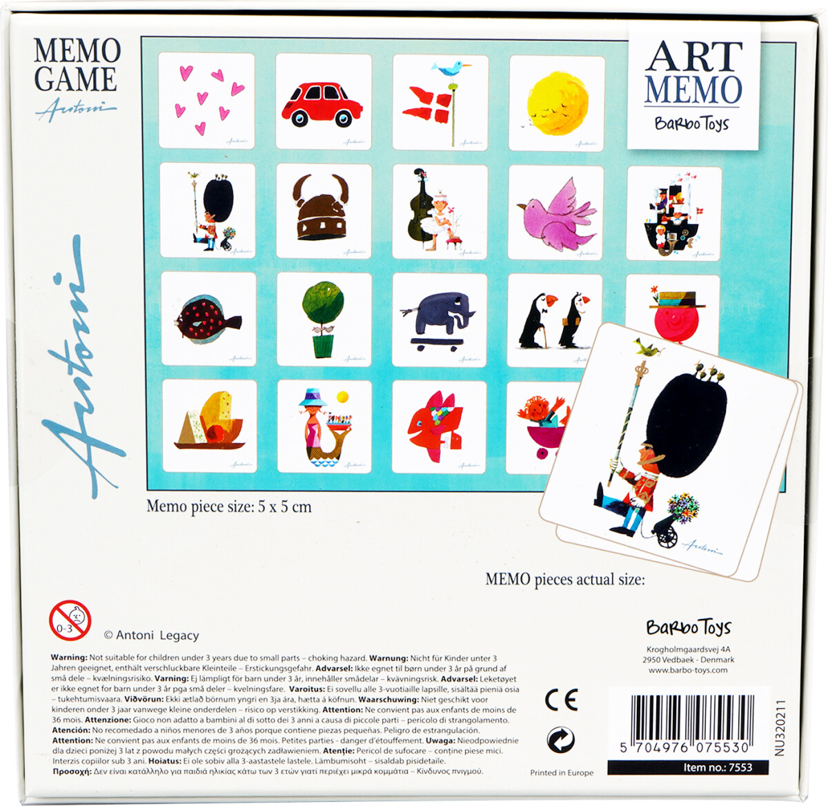 Vendespil - Danmark - Ib Antoni - Art Memo - 36 Kort - Barbo Toys