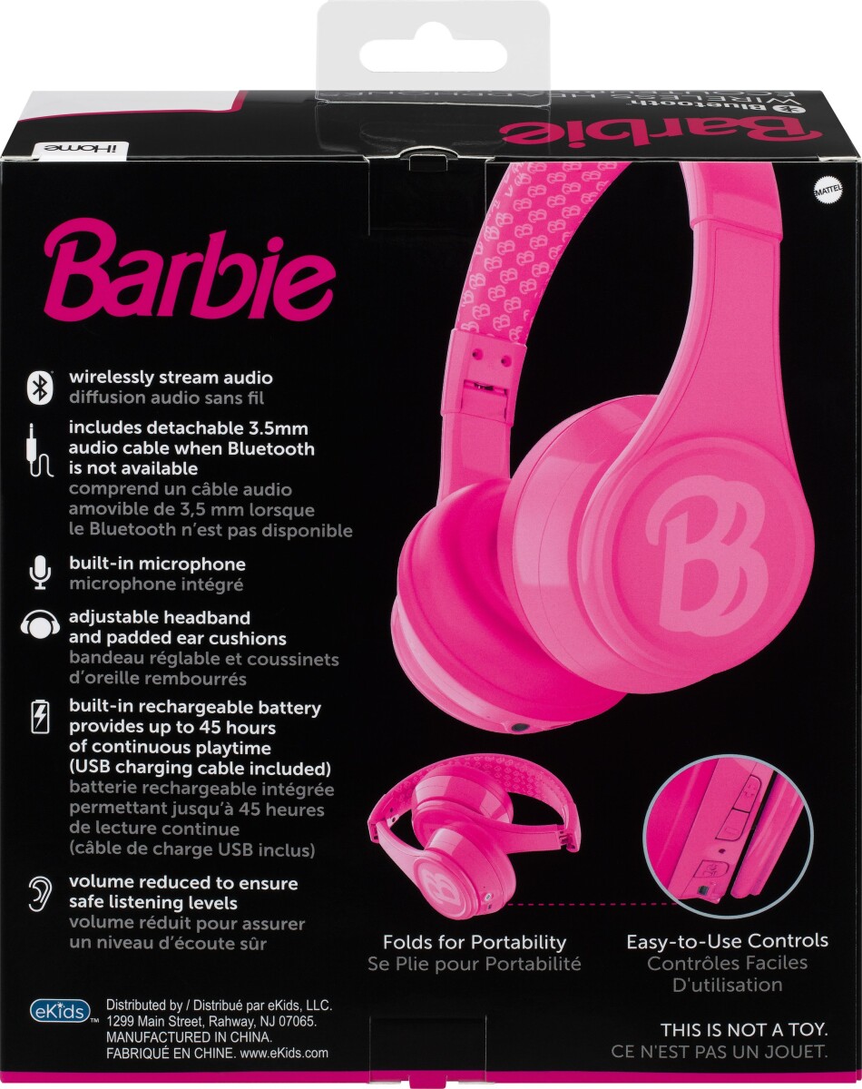 Ihome - Barbie Premium Bluetooth Headphones