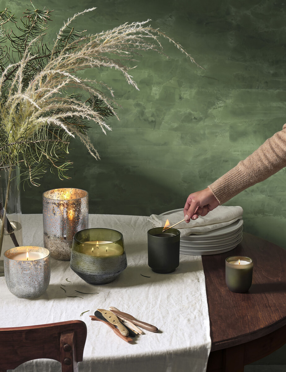 Illume - Duftlys - Balsam Og Cedar - Crackle Glas - 40 Timer
