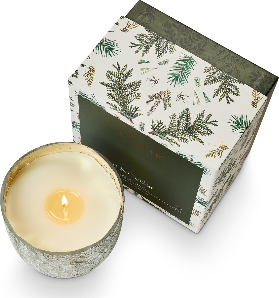 Illume - Duftlys - Balsam Og Cedar - 80 Timer